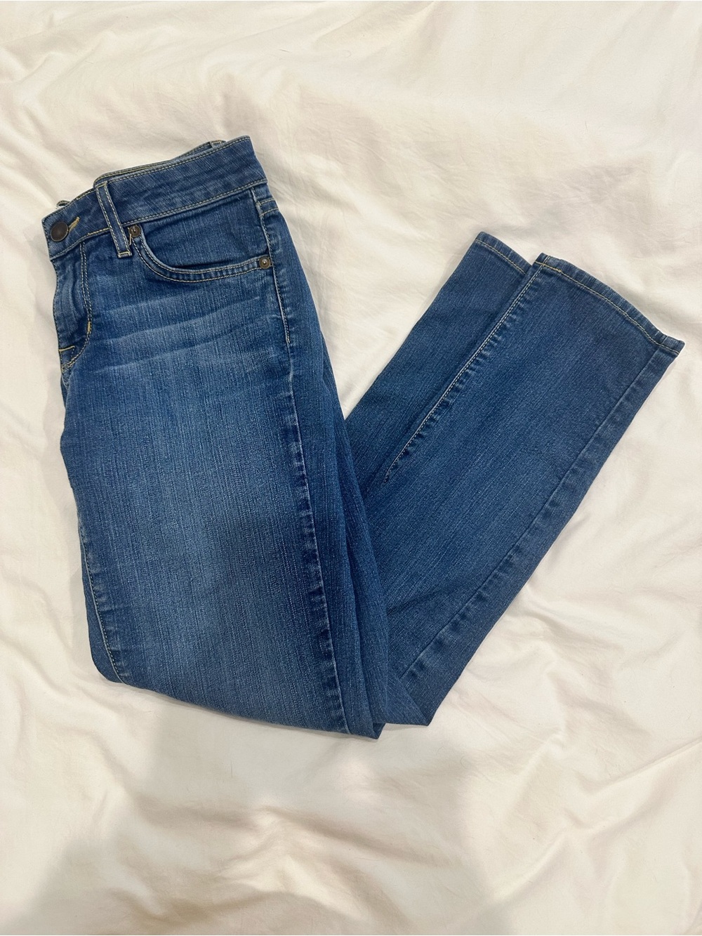 Rich & Skinny Mid Blue Straight-Leg Jeans